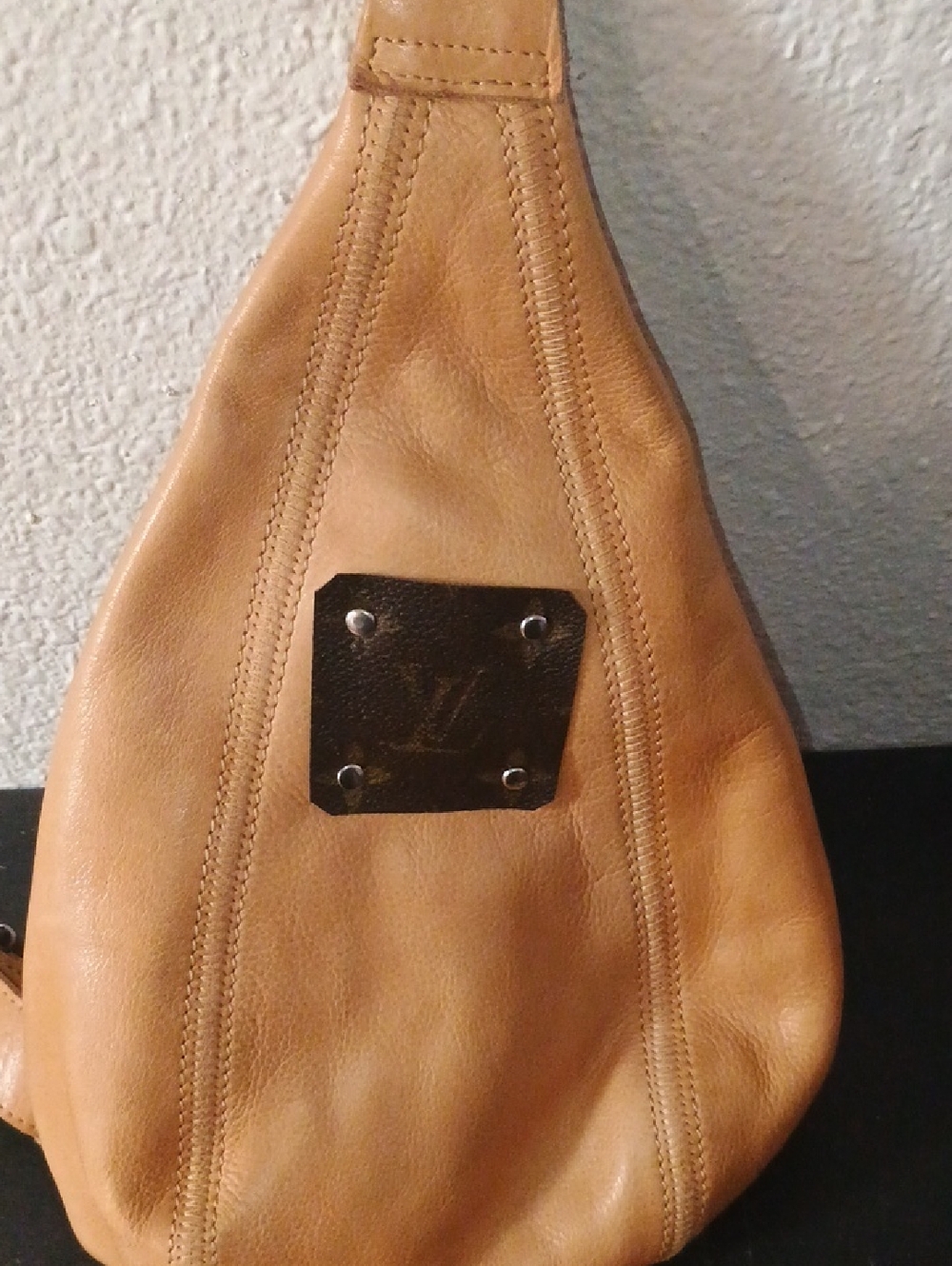 Upcycle Crossbody With Authentic LV Patch